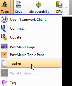 tasifier open in visual paradigm
