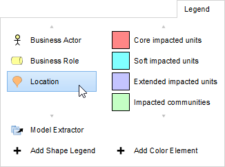 Selecting location from Shape Legend